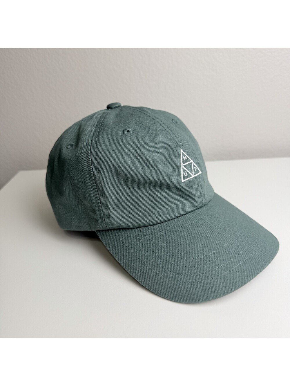 HUF Essentials Triple Triangle CV 6 Panel Cap Sage Green Strapback One Size NWT